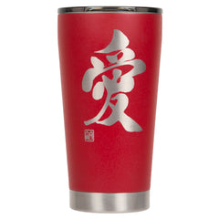 16oz "Love" Shodo Tumbler (Red) | Fifty Fifty Bottles