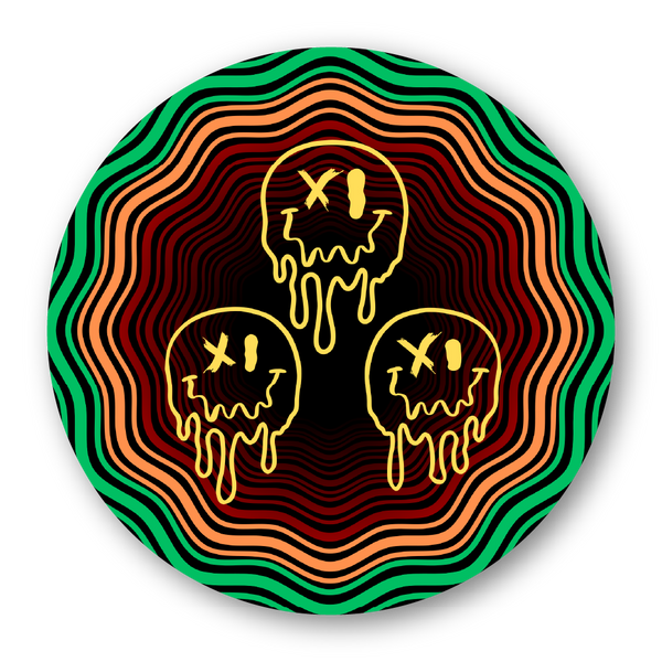 PSYCHADELIC SMILEY FACE STICKER