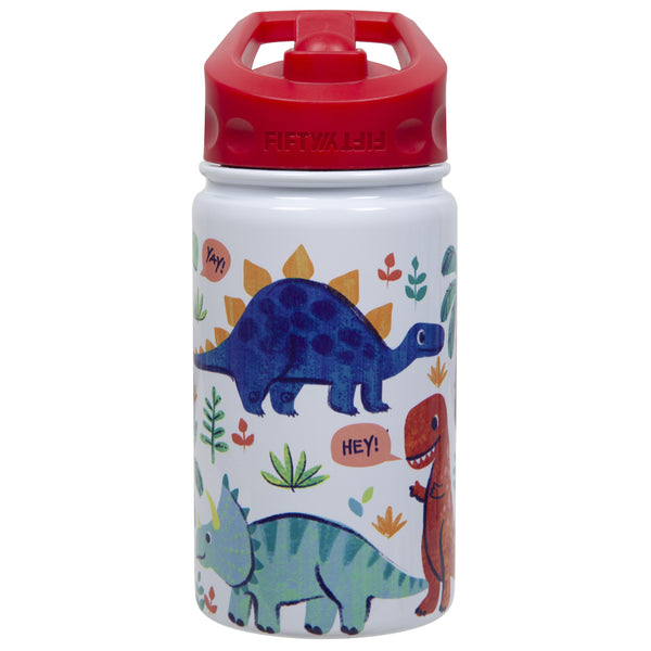 12oz Kid's Print Bottle with Wide Mouth Straw Lid