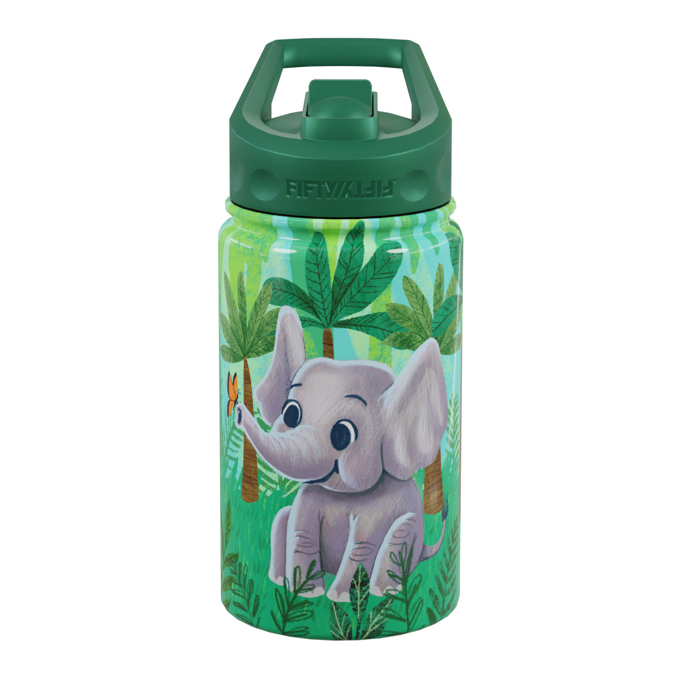 12oz Kid's Bottle with Straw Lid - Elephant