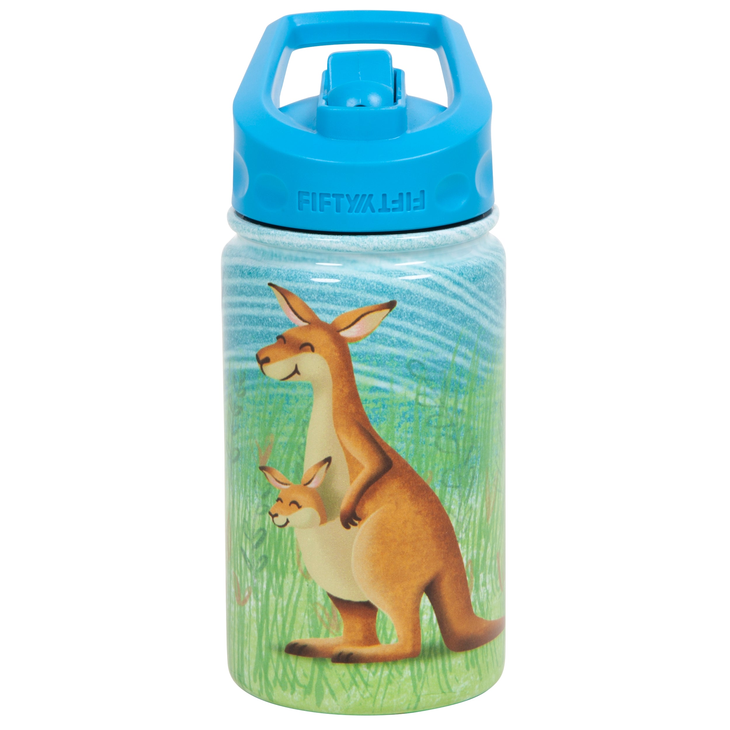 - FIFTY/FIFTY®– FIFTY/FIFTY Bottle Straw Bottles 12oz with Cap Kids Kangaroo -