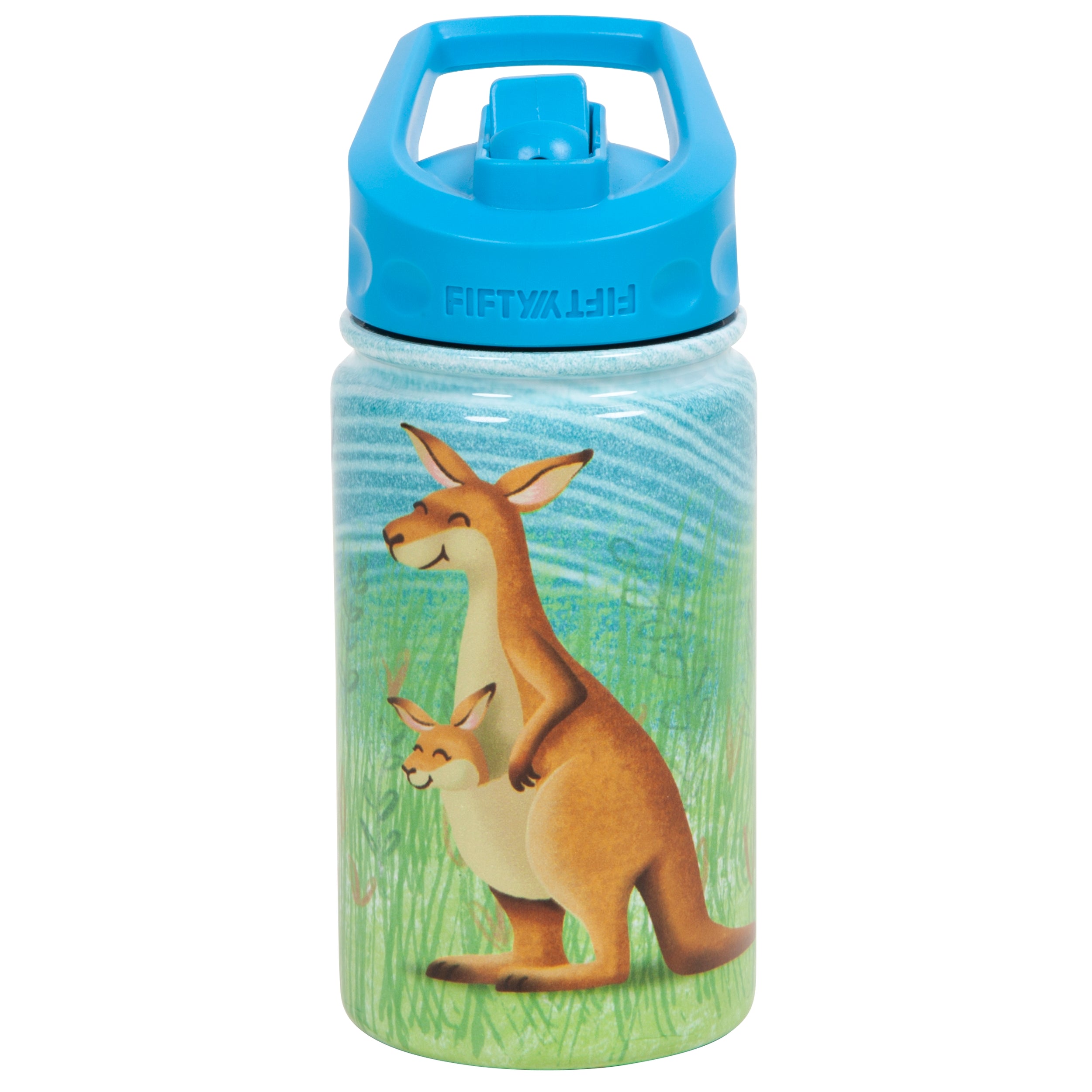 12oz Kids Bottle with Straw Cap - Kangaroo - FIFTY/FIFTY®– FIFTY/FIFTY  Bottles