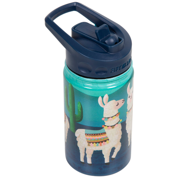 12oz Kid's Bottle with Straw Lid - Llama