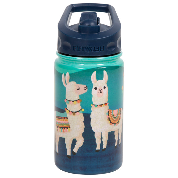 12oz Kid's Print Bottle with Wide Mouth Straw Lid
