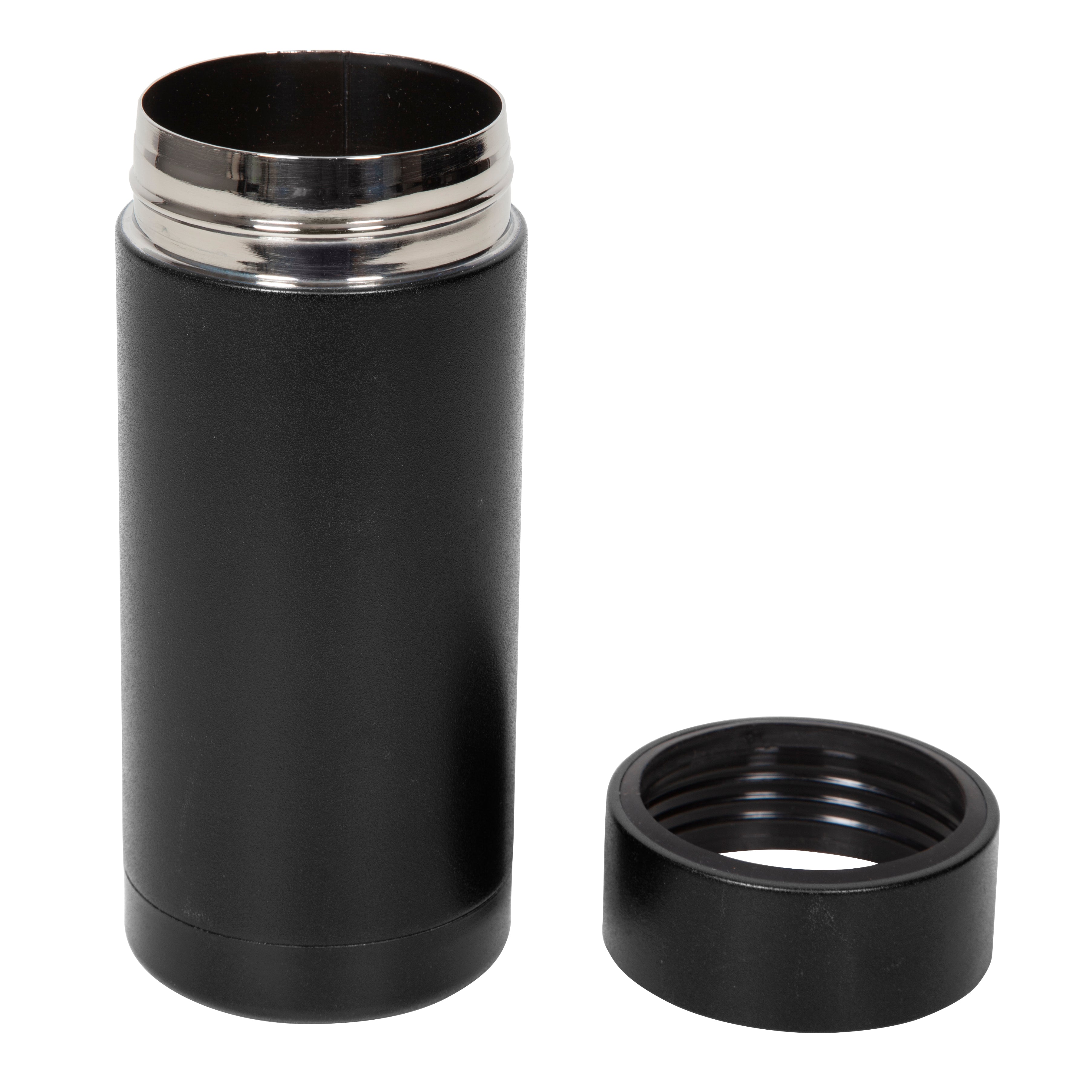 12oz Slim Can Cooler | Jet Black - Leak-Proof, BPA Free