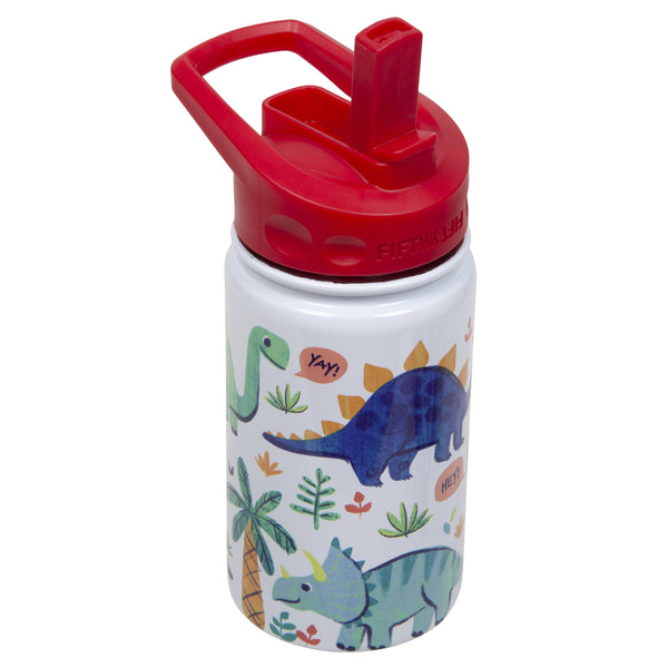 12oz Kids Bottle with Straw Cap - Dino | Fifty Fifty Bottles