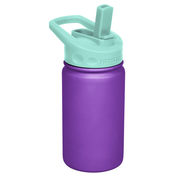 12oz Kids Bottle with Wide Mouth Straw Lid | Fifty Fifty Bottles