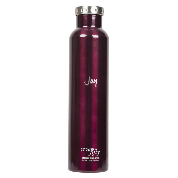 750mL/25oz "Joy" Shodo Wine Growler (Burgundy) | Fifty Fifty Bottles