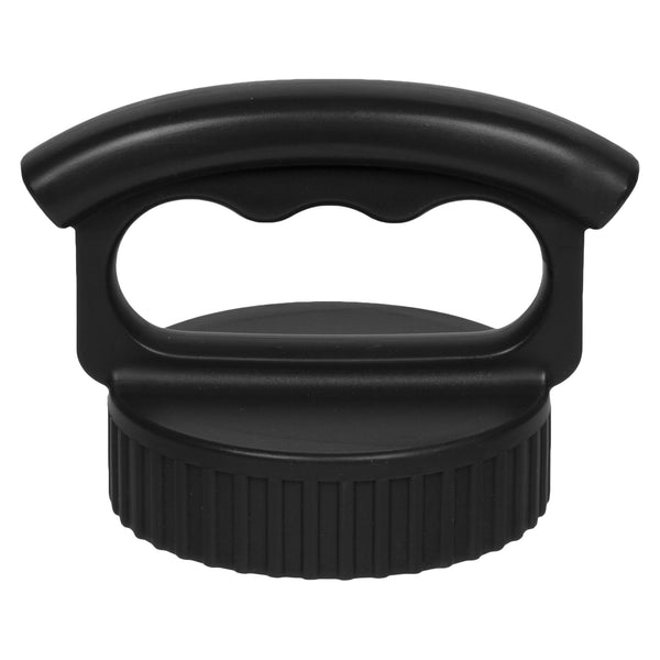 Black Wide-Mouth 3-Finger Handle Lid for Fifty/Fifty Bottles