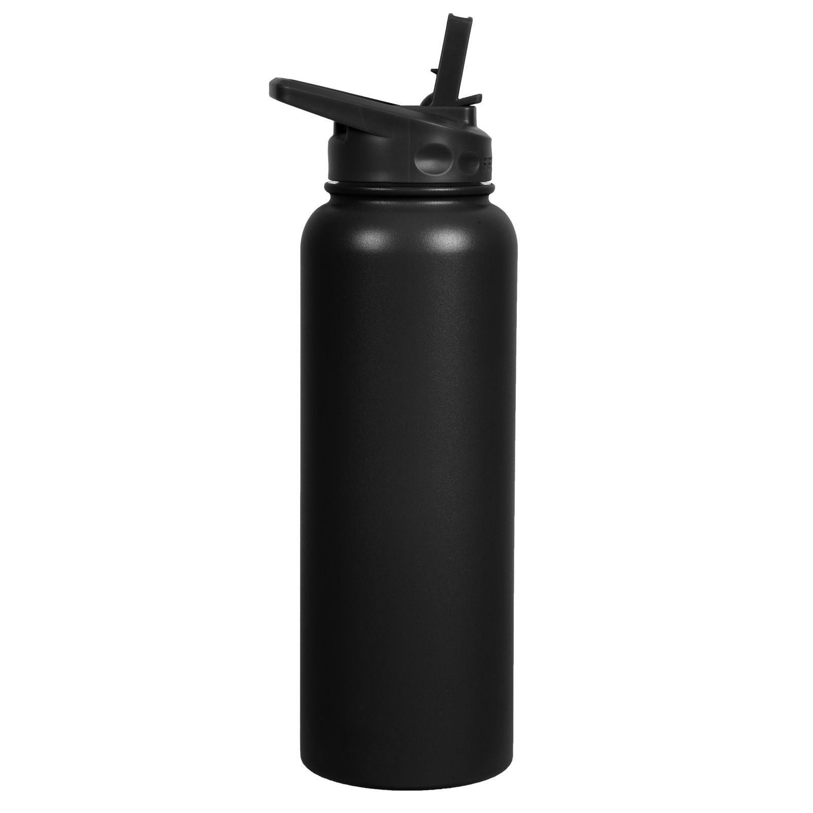 27 oz Vacuum Insulated Water Bottle , Black & Orange - Black