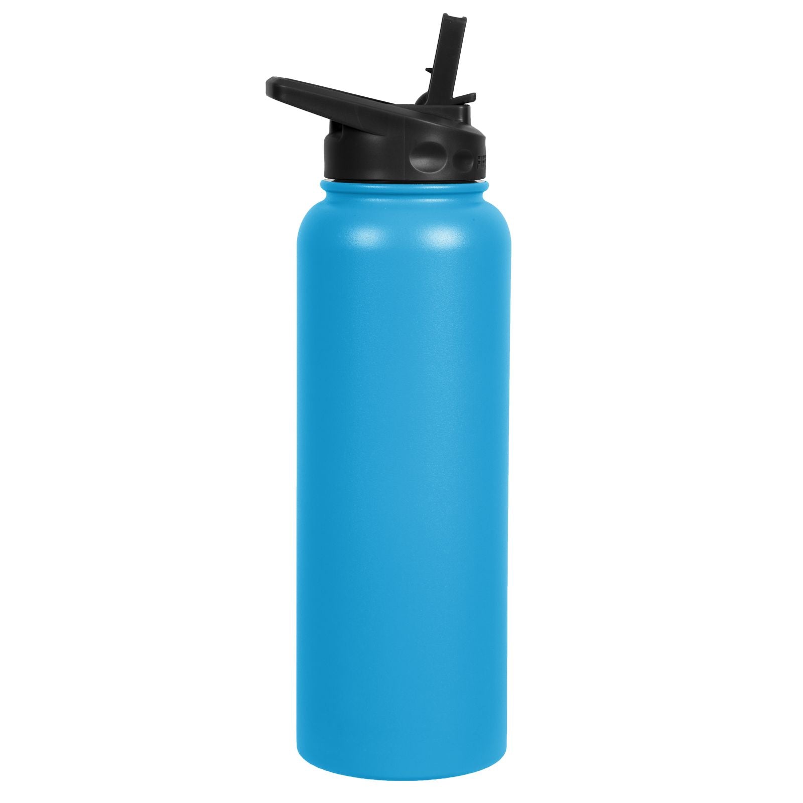 100 Bulk Pack 20 Ounce Water Bottles - White Bottle With Blue Lids