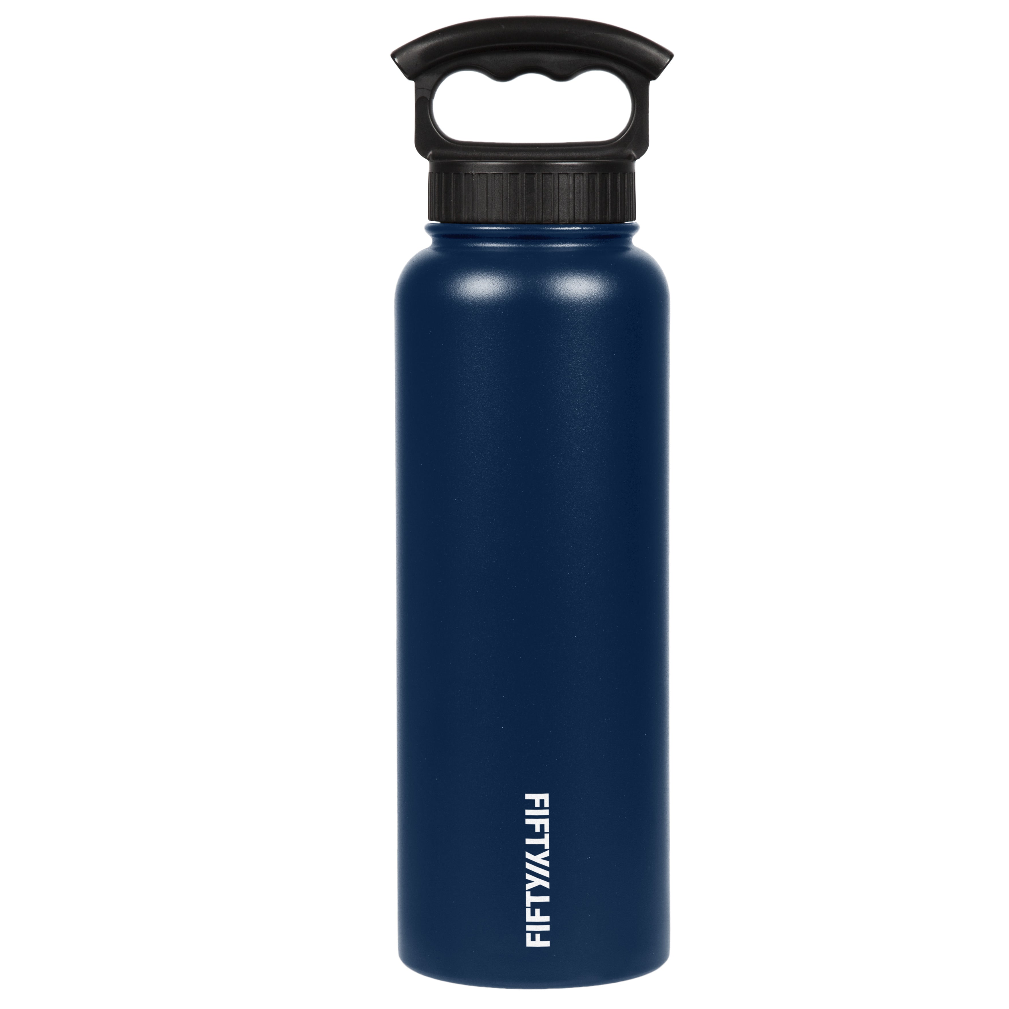 Navy Blue Gloss 40oz Wide Mouth Water Bottle - Cuptify