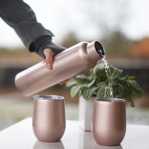 Personalized Vacuum Insulated Flask Gift Set With 2 Cups