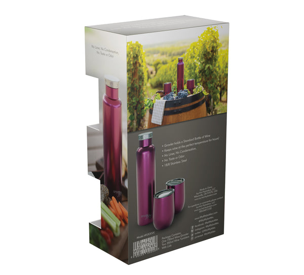 Wine Growler and Tumbler Gift Set | Fifty Fifty Bottles
