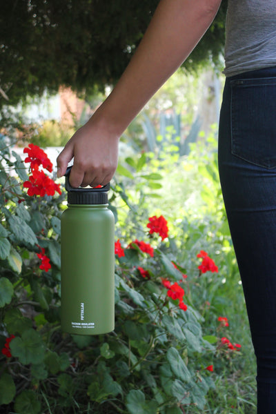 34oz Bottle with Wide Mouth 3 Finger Lid