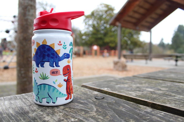 12oz Kid's Bottle with Straw Cap - Dino
