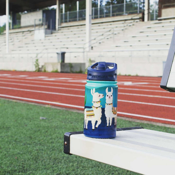 12oz Kid's Print Bottle with Wide Mouth Straw Lid