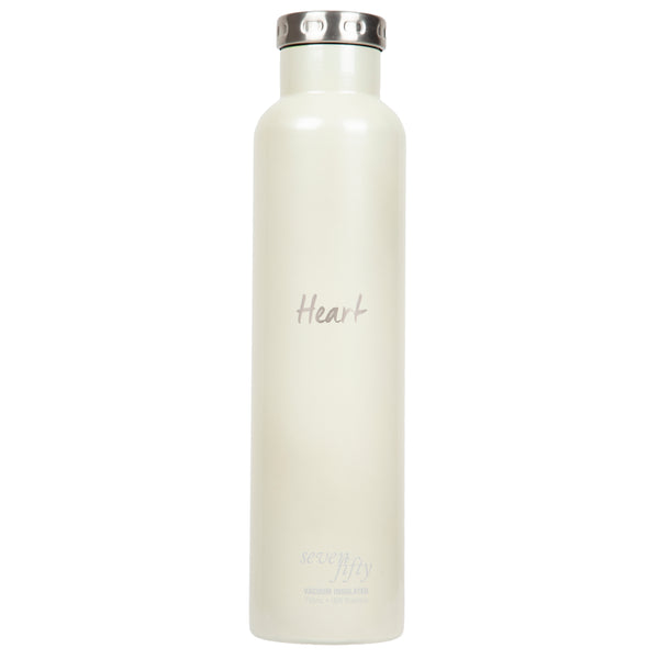 750mL/25oz "Heart" Shodo Wine Growler (Pearl White) | Fifty Fifty Bottles