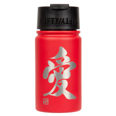 12oz/354mL "Love" Shodo Flip Top Bottle (Red) | Fifty Fifty Bottles