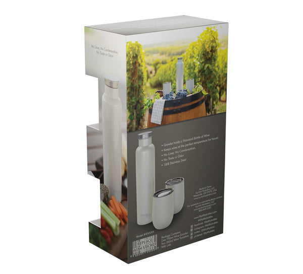Wine Growler and Tumbler Gift Set | Fifty Fifty Bottles