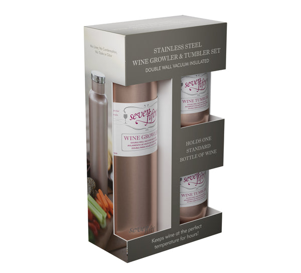 Wine Growler and Tumbler Gift Set | Fifty Fifty Bottles