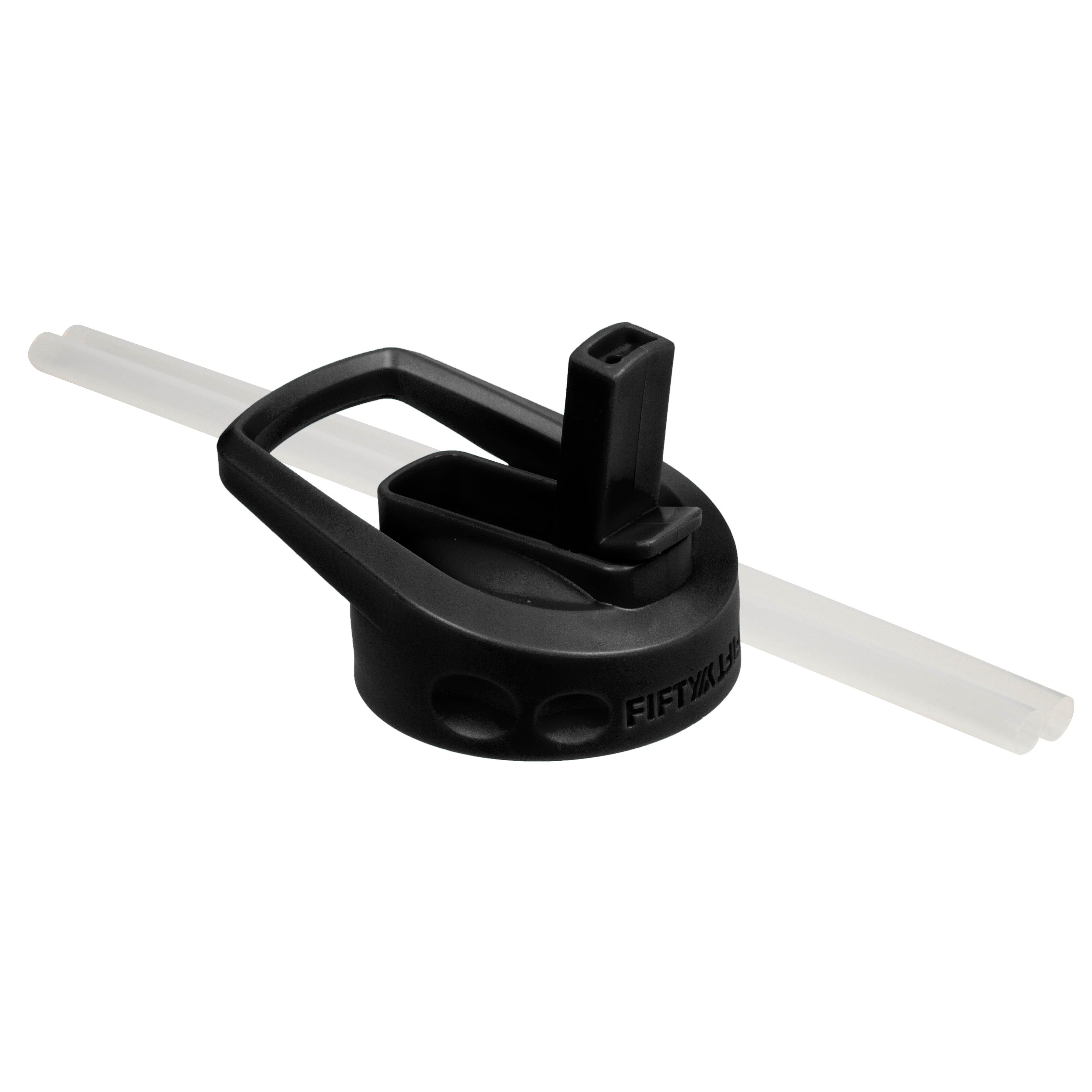 Wide mouth top straw lid black
